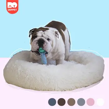 

Deppet dog bed undefined fluffy mat House for dog For animal Long Plush Bed Pet Kennel Soft Comfortable Calming Bed Round cat