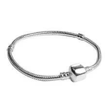 Горячая Распродажа, браслет-цепочка в виде змеи, браслет серебристого цвета 18-20 см с логотипом, подвески из бусин-омаров