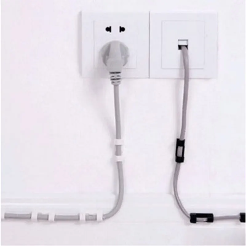 

20pcs Cable Organizer Clips Cable Management Desktop & Workstation Wire Manager Cord Holder USB Charging Data Line Bobbin Winder