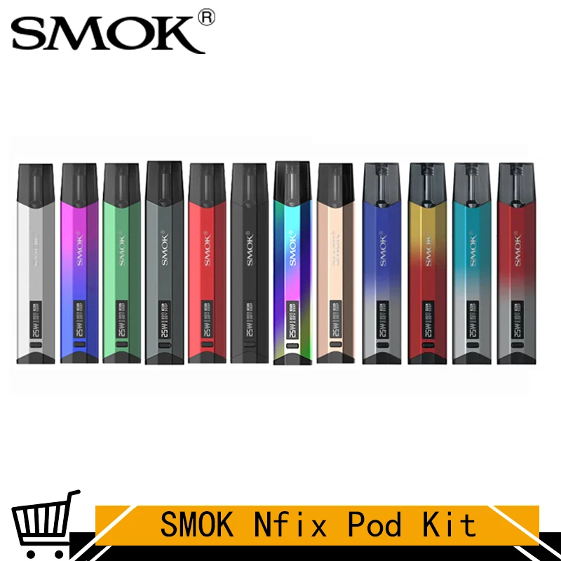 SMOK-Kit de vapeo Nfix Pod Original, 25W, 3ML, Nfix DC, 0.8ohm, Cartucho de cápsula MTL, batería de 700mAh, pluma de vapeo OLED, cigarrillo electrónico