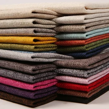 

Twill furniture cloth imitation linen sofa fabric Chinese pillow cushion cover soft package engineering fabric