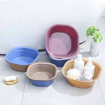 

Nordic square thickened washbasin baby washbasin household plastic washing dish washing basin foot washing basin