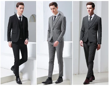 

Casual Men Suits 3 Piece Striped Mens Business Suits 2020 Groomsmen Wedding Suits