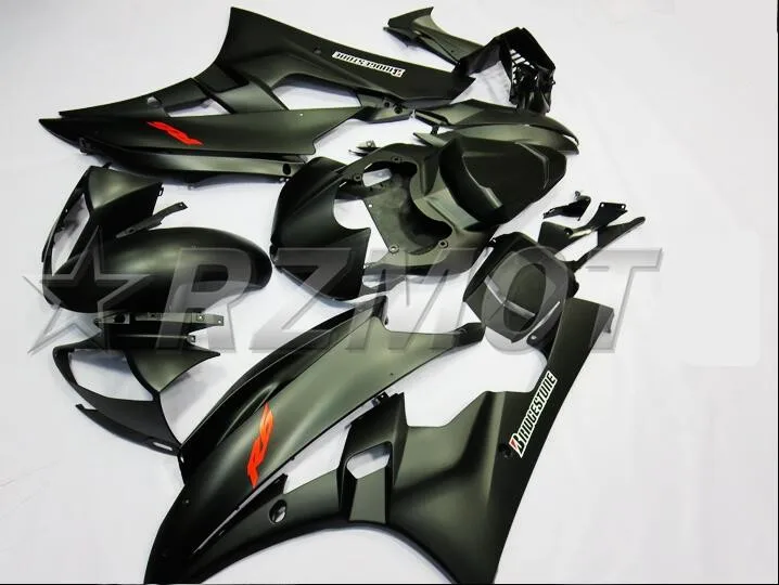 4 подарки Новые ABS полные комплекты обтекателей для YAMAHA YZF-R6 2006 2007 Обтекатели набор YZF R6 06 07 литьевая форма черный матовый