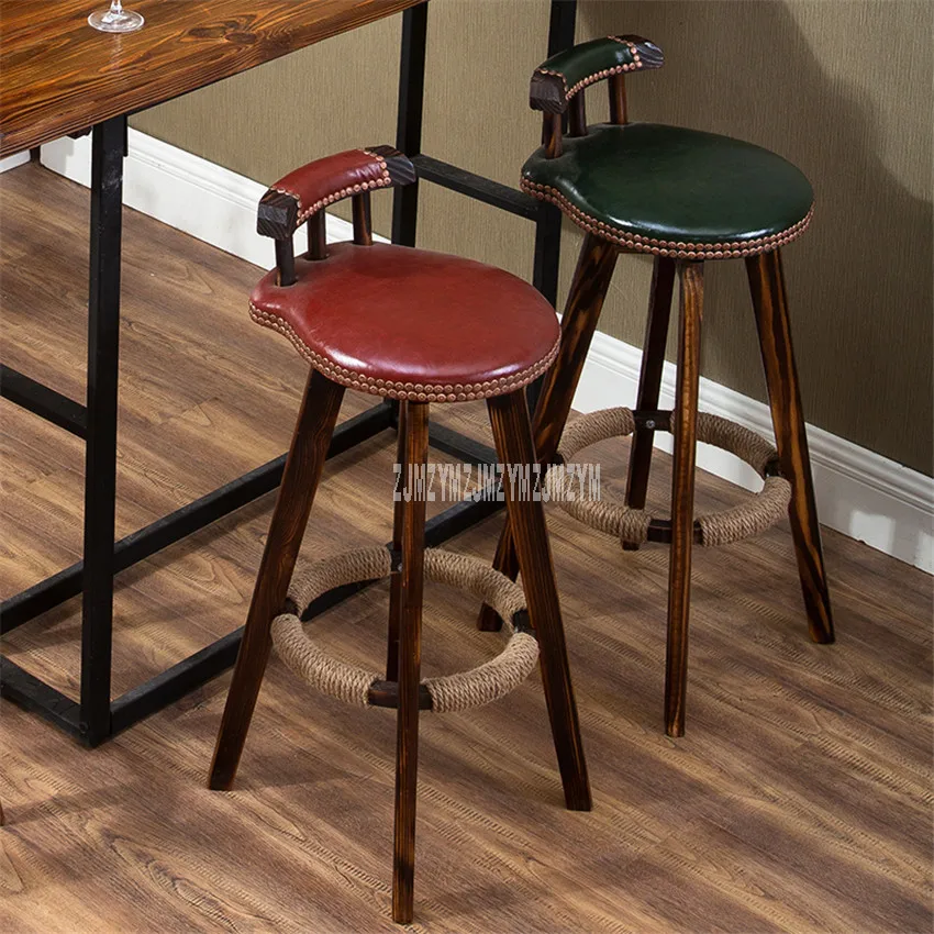 Ретро подъемный поворотный барный стул на стойке вращающийся 60-80 см регулируемый по высоте барный стул из искусственной кожи мягкая