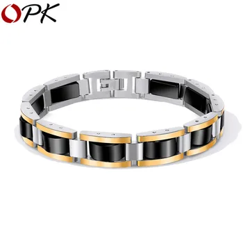 

OPK Men Macho Simple Bracelet Stainless steel Link Chain Healthy Magnetic Bracelet For Men Health Jewelry Gift quality Bracelet