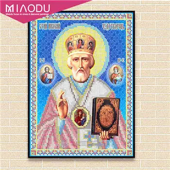 Miaodu Diy алмазная живопись Настенная Наклейка Ретро Религия подарок вышивка крестиком икона лидер Алмазная мозаика настоящая религиозная вышивка