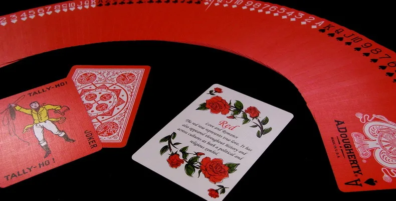 Tally Ho Reverse Rose игральные карты Fan Back красочная колода от Ellusionist творческие волшебные