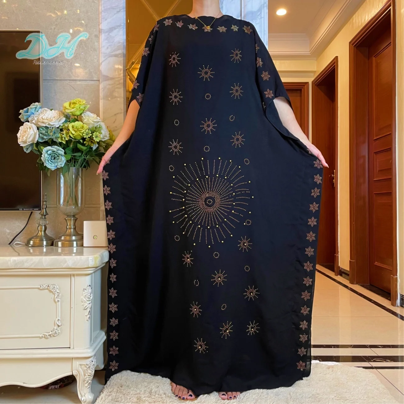 

ADubai Abaya, Турция, мусульманская лампа, африканская кафтан, розы, блестки, блестящие, Boubou вечерние няя элегантная мусульманская одежда DH086