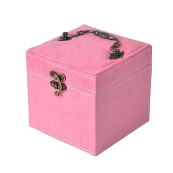 

Velvet Jewelry Box 3 Tier Show Display Case Tidy Organizer Removable Lattice