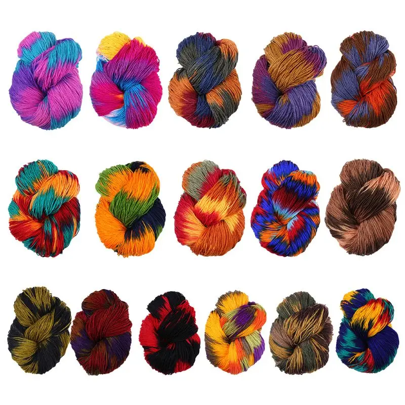 

50g/Ball Mixed Colorful Knitting Yarn Acrylic Dyed Hand-Knitted Crochet Thread