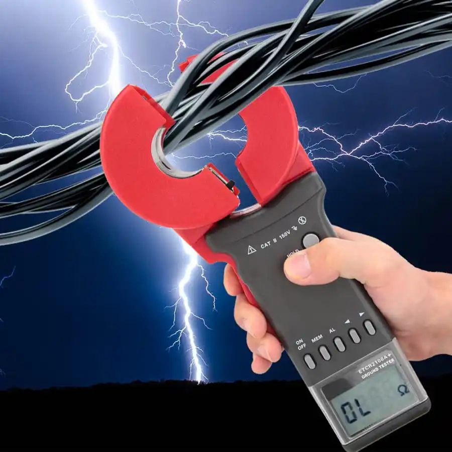 ClampOn Ground Resistance Tester Digital Display Ground Resistance