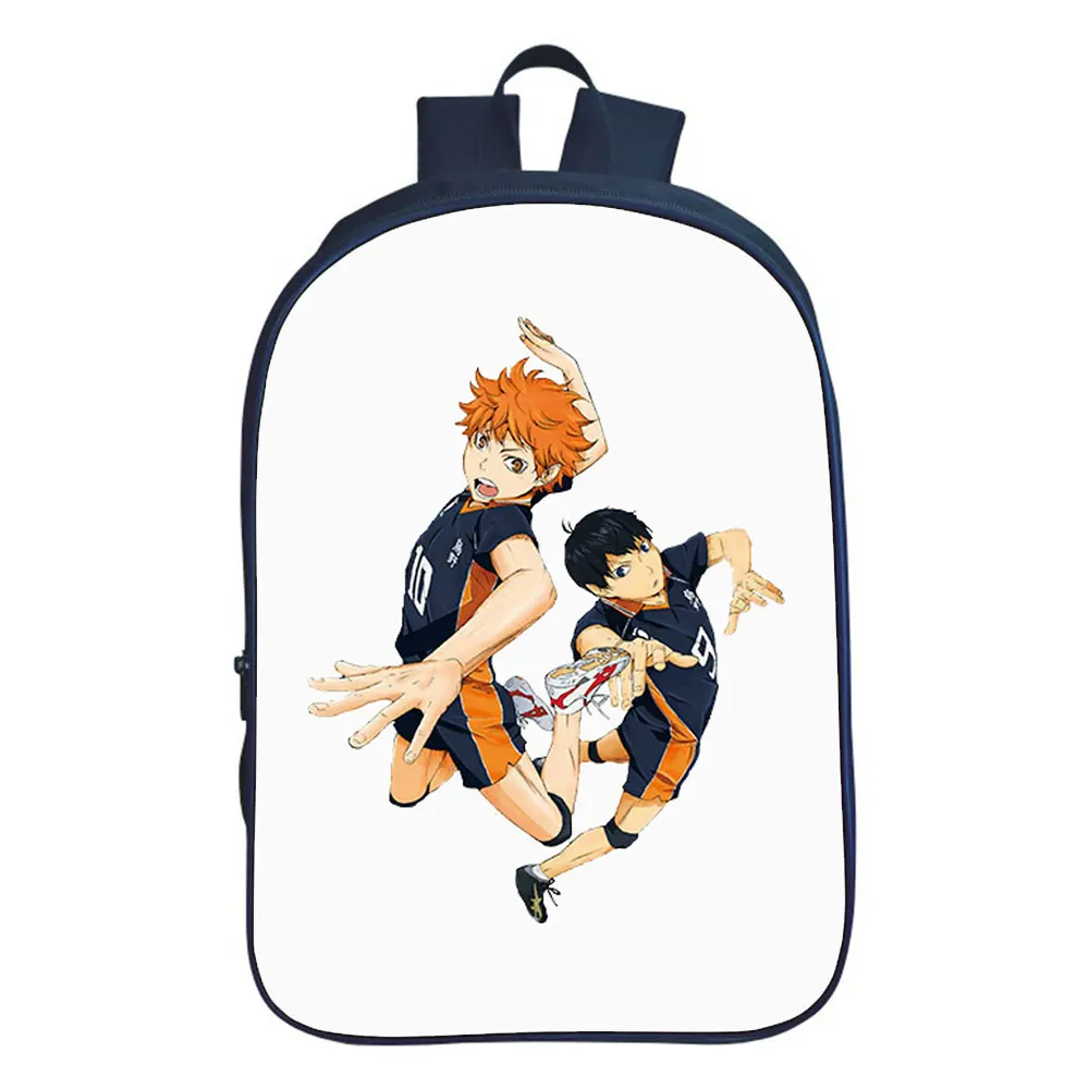 Hot Japanese Anime Haikyuu School Bag Boy Backpack Teenager Backpacks College Style Travel Double-layer Backpack