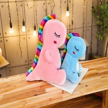 

JOLIVE 40/50cm Ultra Soft Doll Pink Blue Stuffed Toy Kids Huggable Animals Lovely Rainbow Dinosaur Plush Stuffed Toy