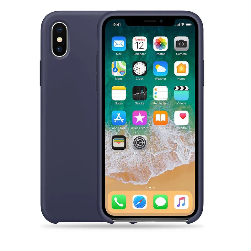 Официальный чехол для iPhone X S R M 8 5 SE 7 8 Plus 6S 6 Plus из микрофибры жидкий Мягкий силиконовый чехол для телефона
