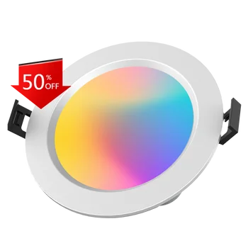 

9W RGB+CW, BLE Mesh ,WIFI+Bluetooth Or Zigbee Control Homkit Siri LED Down Light
