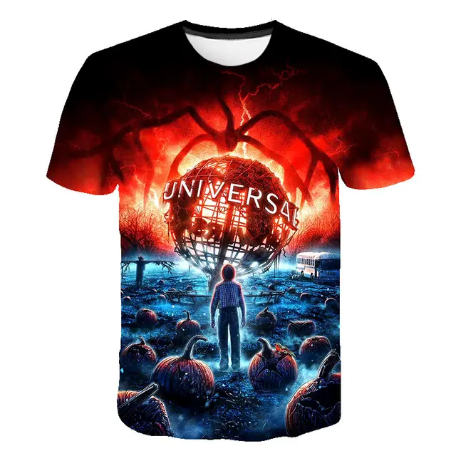 Stranger Things season 3 T Shirt Girl Upside Down Tshirt Eleven Girls Graphic Grunge T-shirt Teen Tee Shirts Children Clothing s1101
