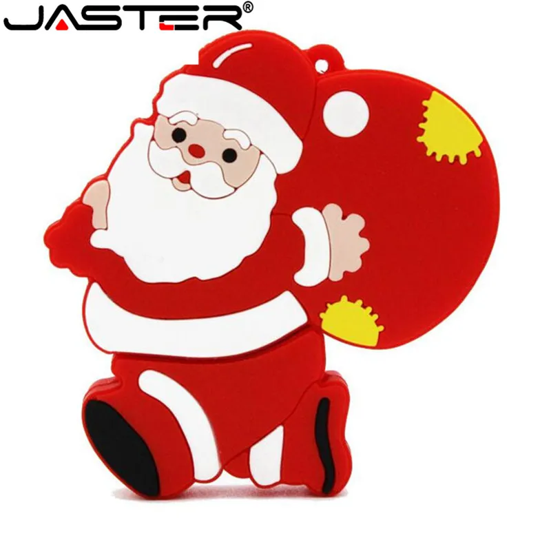 JASTER мультфильм usb кабель с Санта Клаусом флэш накопитель Usb2.0 4 ГБ 8 16 32 64