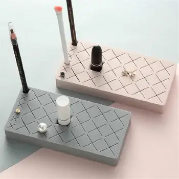 

Women Holder Dressing Table Decorative Home Lipstick Display Stand Storage Box Silicone Soft Desktop Chocolate Shape