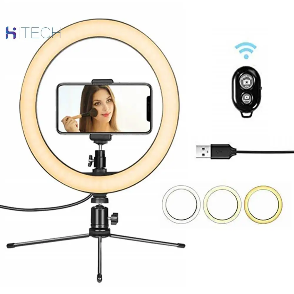

(26CM beauty lamp (with hose) desktop small bracket, Bluetooth selfie remote control) 26cm with remote control fill light