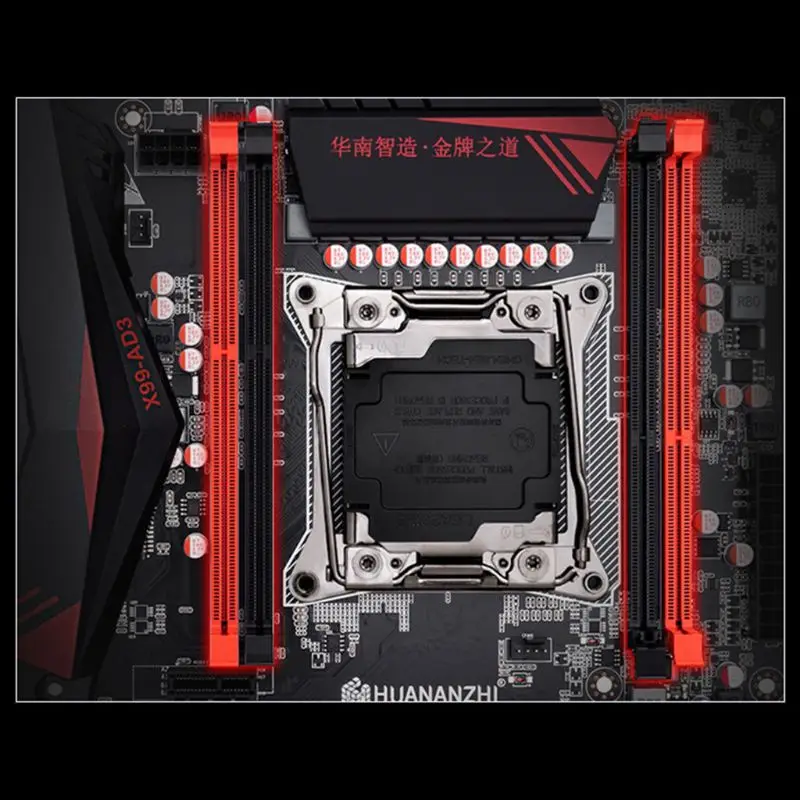 Huananzhi X99-AD3 материнская плата модуль с M.2 NVMe слот LGA2011-3 DDR3 4 канала 4xusb 3,0 10xsata 3,0 Порты