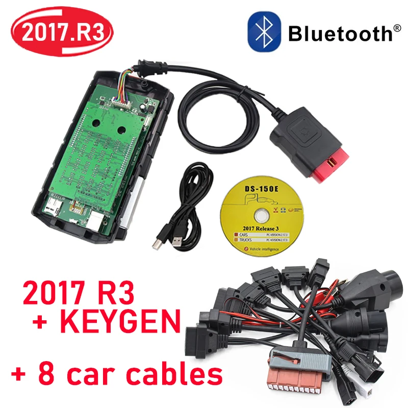 Считыватели кодов delmone Ds150e 2020 23 2018.R0 OBD2 VCI 2017 R3 с бесплатным генератором ключей
