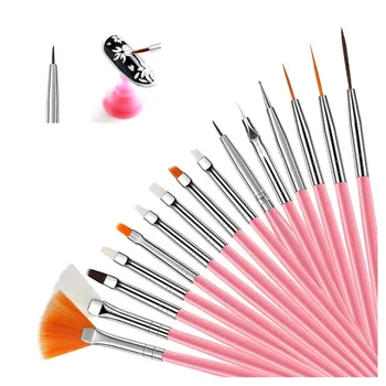 

2020 New Arrival 15 Pcs Nail Art Design Tools Dotting Painting Drawing Polish Brush Pens Manicure Flower