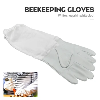 

1Pair Beekeeper Prevent Gloves Sheepskin Protective Sleeves Thin Soft Anti Bee Apiculture Tools Beekeeping Equipment