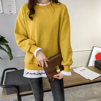 

2020 good quality autumn and winter new ins loose mid-length long-sleeved sweater women's