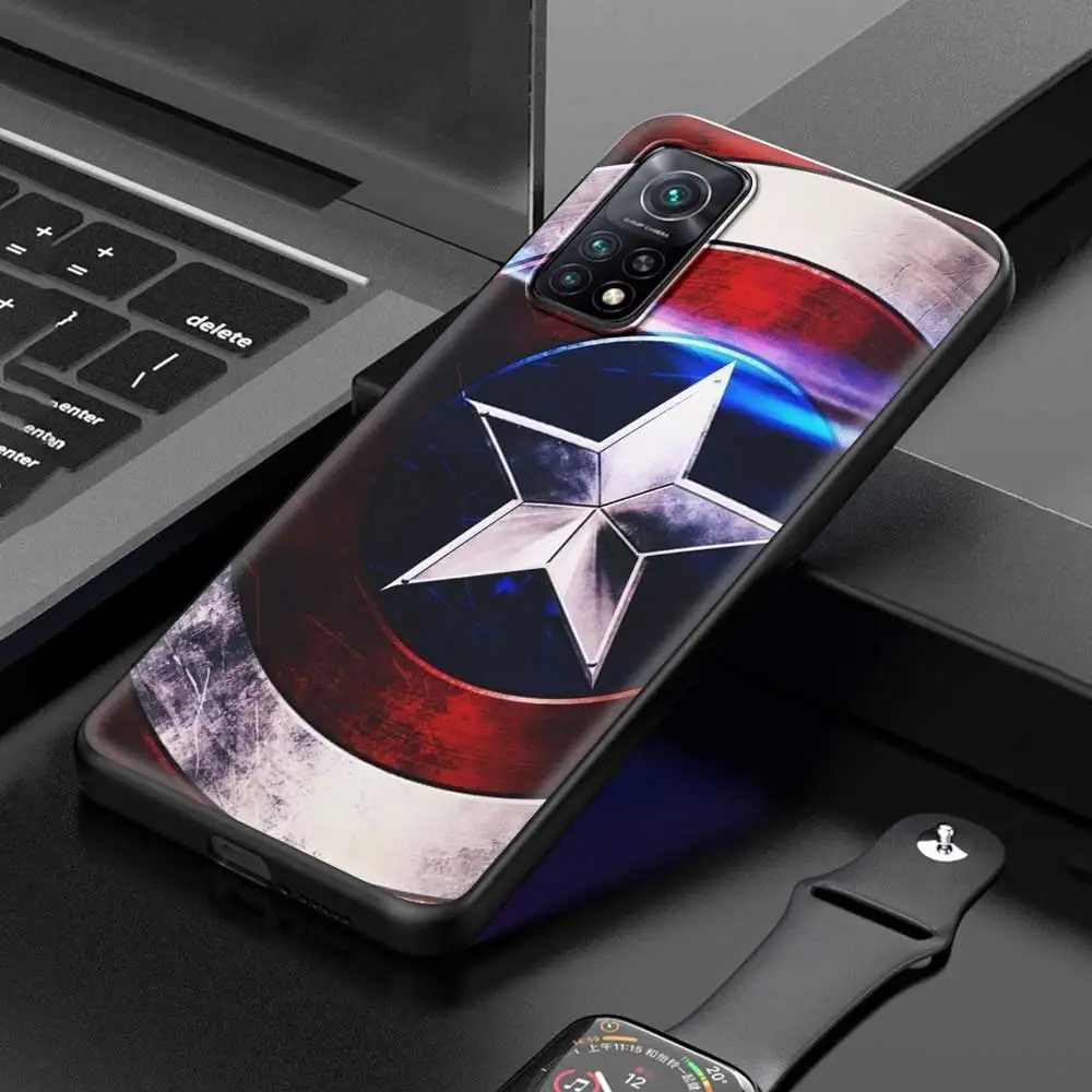Case For Xiaomi POCO X3 NFC X3 M3 M4 Pro F3 GT F1 Coque for Mi 11T 10T Pro 9T 11 Note 10 Lite Civi Fundas Marvel Avengers Comics