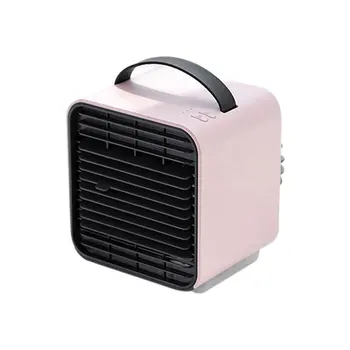 

Portable Usb Mini Electric Fan Dormitory Home Conditioning Humidifier Purifier Negative Ion Air Conditioning Fan + Night Light