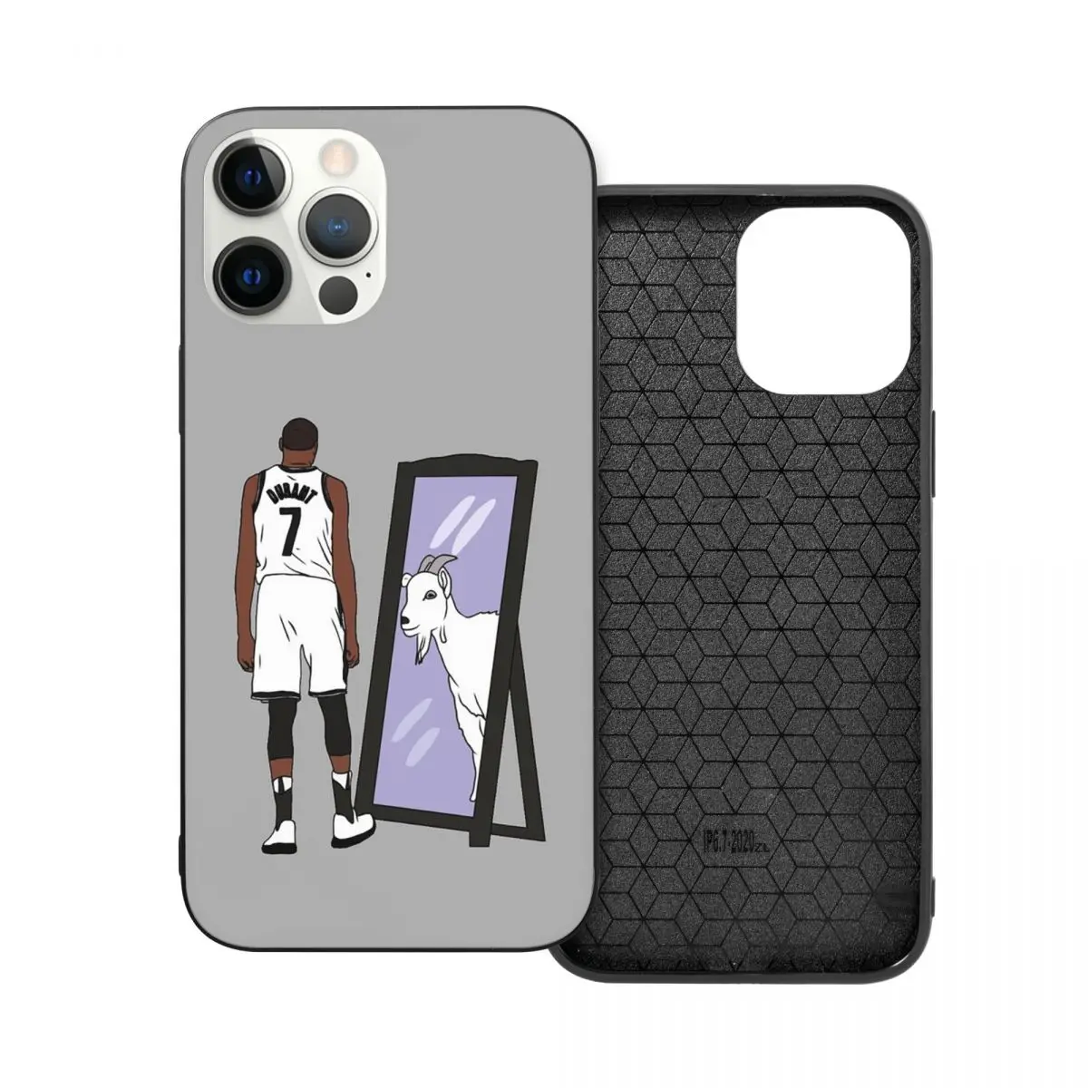Kevin Durant Mirror GOAT PC Glass TPU Phone Case for iPhone 12 11 Xs Xr X Pro Max Mini 7 8 Se2 Plus 6 6S | Мобильные телефоны и