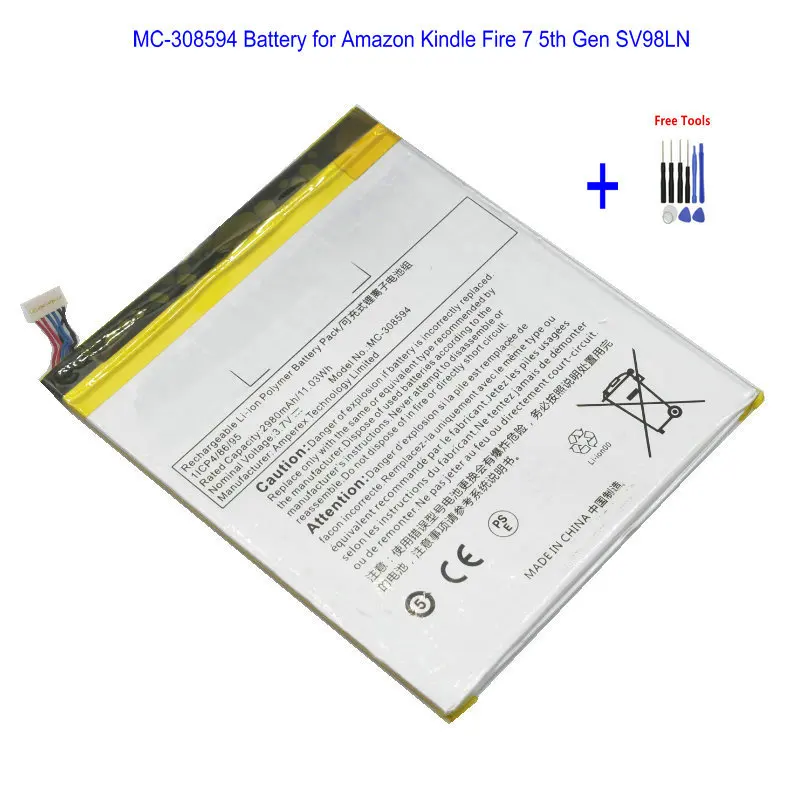 XITAIAN 3,7 V 11,03 Wh 2980 MAh MC-308594 SV98LN 1ICP4/86/95