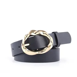 Women's PU Wide Belt Irregular Pin Buckle Waistband For Jeans Trend Female Girdle Corset Fashion New Designer Belts For Ladies
