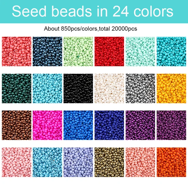 Kit Perline Braccialetti Fai Da Te - 1200 Perline Argilla Bianche/Nere 6mm, Con Elastico - Foto 4