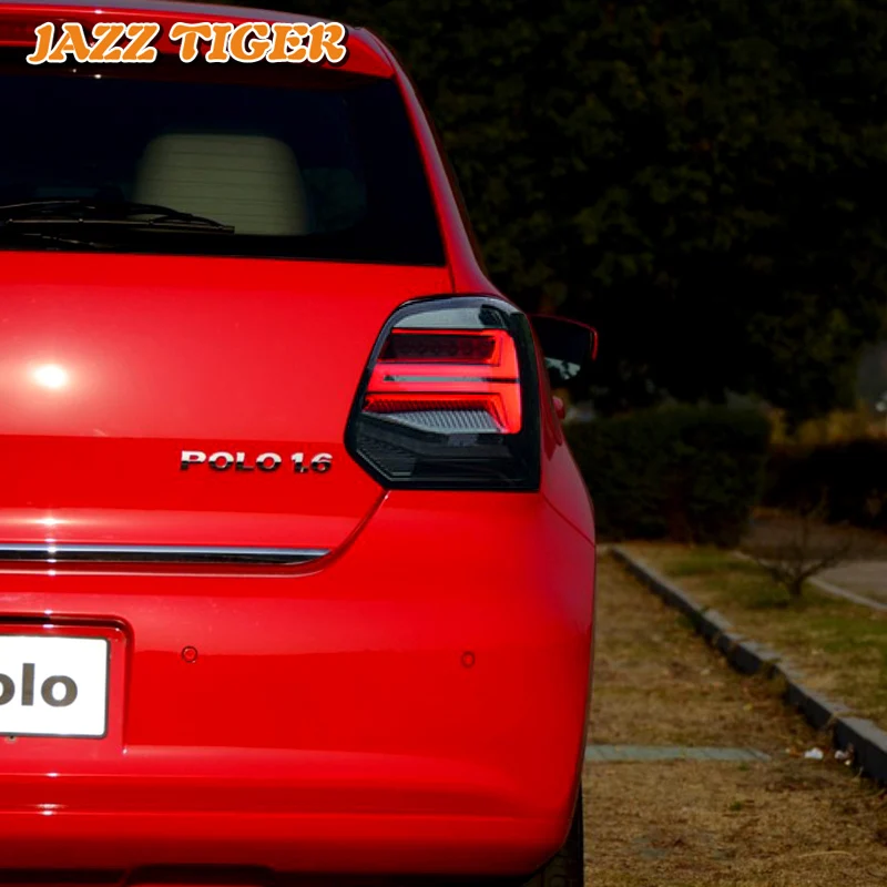 Автомобильный светодиодный задний фонарь для Volkswagen Polo 2009- задний противотуманный фонарь+ стоп-сигнал+ Динамический сигнал поворота