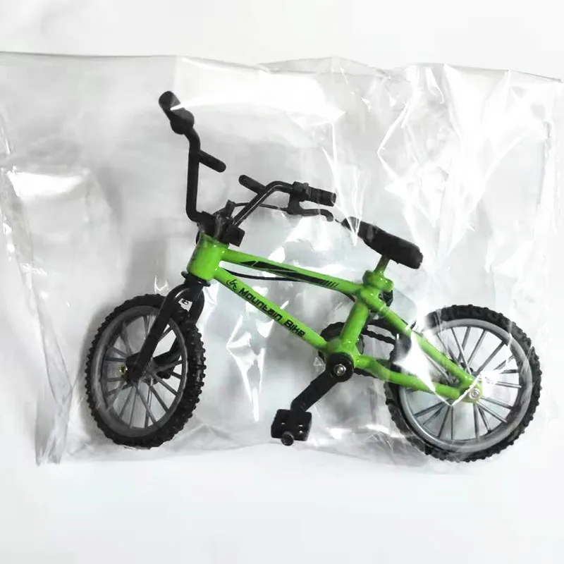 Сплав Мини Палец BMX велосипед игрушки модель велосипеда Fixie горный Finger Bikes творческая наука и образование подарок для мальчика - Цвет: Зеленый