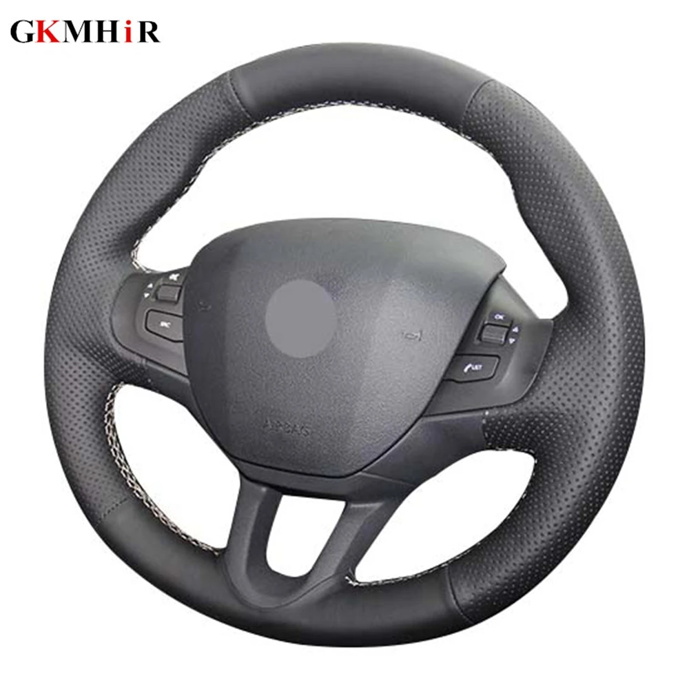 Diy Hand Sewing Car Steering Wheel Cover Wearresistant Red Marker For