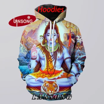 

new men 3d print winter hoodies shiva krishna harajuku weashirts/pants jacket men short homme clothes men hip hop streetwears