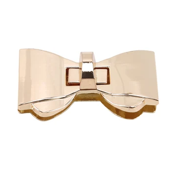 

Bowknot Shape Clasp Turn Locks Twist Luxury Designer Lock DIY Leather Handbag Bag Hardware Bags Accessories Gold 2pcs/pack