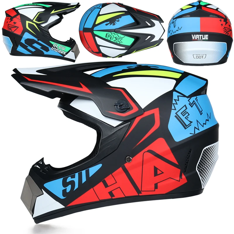 MSUEFKD moto rcycle шлемы гоночный шлем для мотокросса внедорожный мотоцикл полный шлем мотокросса точка - Цвет: 12c