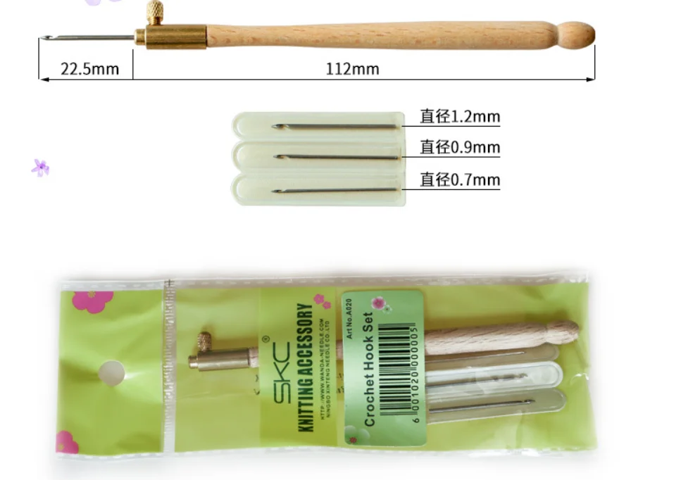 Японский крючок для вышивания / лювенильской вышивки с размером игл 70-80-90-100/110 / изделия для бисероплетения, вышивания, игла с модным крючком для вышивания