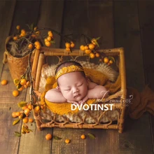 Dvotinst новорожденный реквизит для фотосъемки для малышей Ретро корзина из ротанга ручной работы ведро Fotografia аксессуары студийные фотосессии реквизит