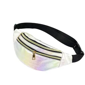 

Women Hologram Waist Fanny Pack Belt Bag Travel Hip Bum Shoulder Purse Chest Pho