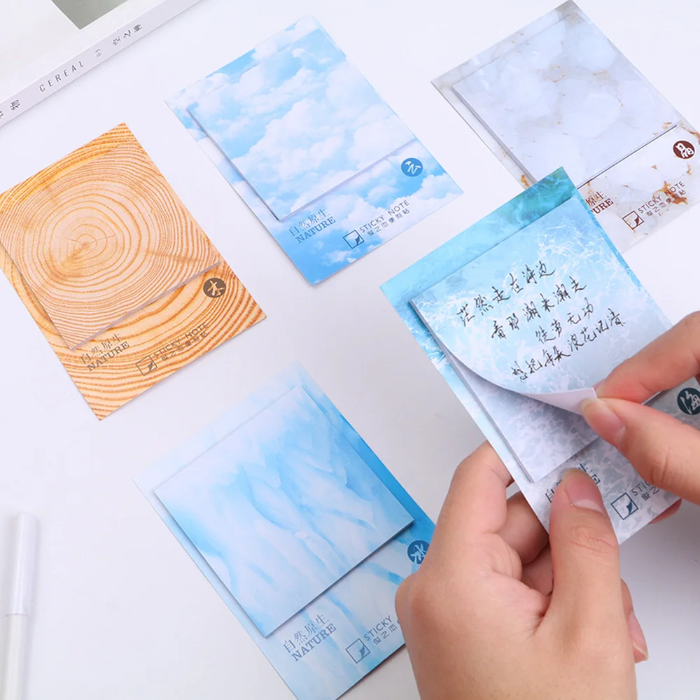 

Stationery Memo Stickers Creative natural Note Sticky Cute N Times Post It Sticky Notes School Supplies Kawaii Memo Pads
