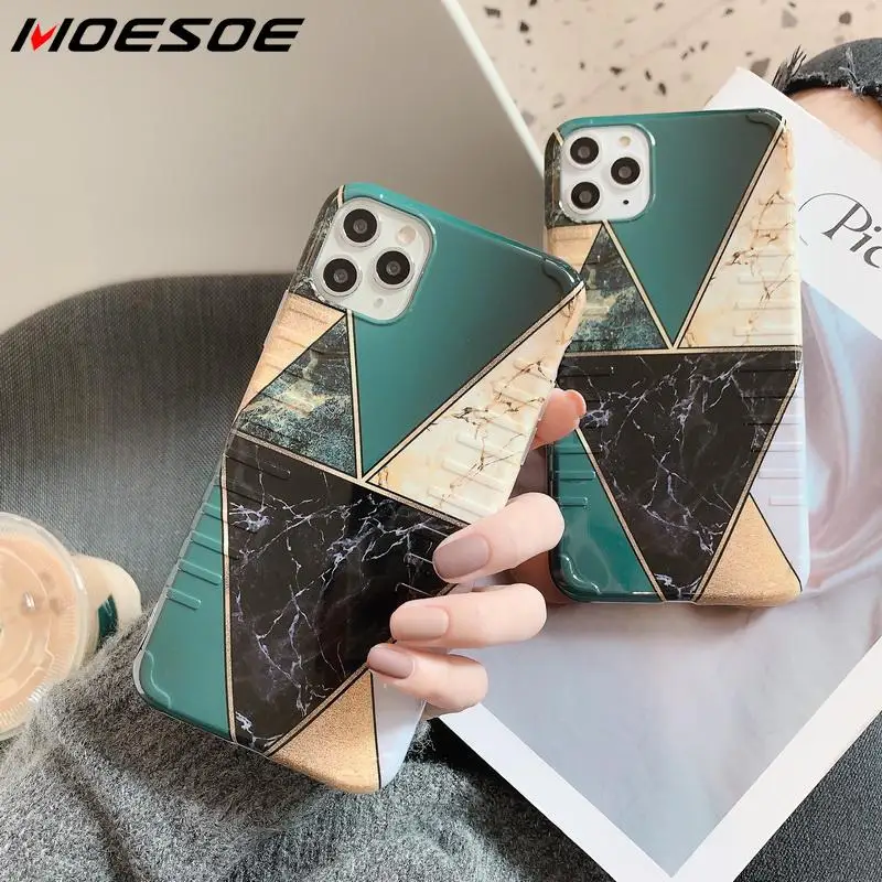 MOESOE чехол с мраморным покрытием для iPhone 11 Pro Max XS XR X 10 6 S 7 8 Plus роскошный силиконовый