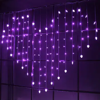 

New festival LED light string, manual pendant Decoration LED light string, wedding room love led curtain light wholesale