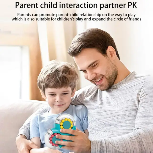 Rotating Magic Beans Cube Fingertip Fidget Toys Kids Adults Stress Relief Spin Bead Puzzles Children Education Intelligence Game 6