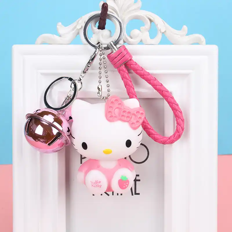 Fashionable Cute Cartoon Hello Kitty Doll Keychains Creative Kt Cat Key Chain Girls Bag Pendant Car Key Ring Gift For Children Key Chains Aliexpress
