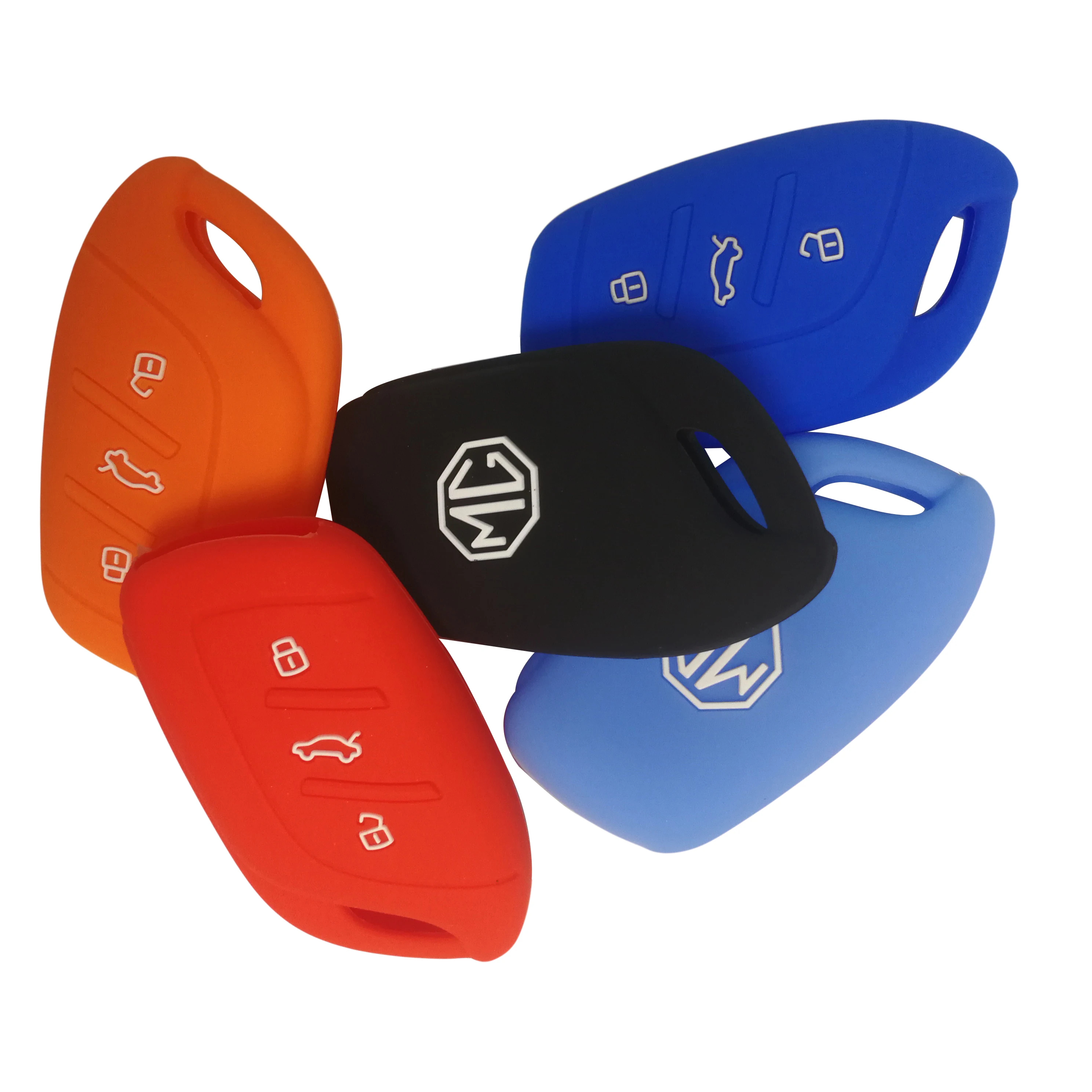 

Silicon Key Cover Cap Skin Protector for MG ZS EV HS Rx5 3button Case for Keychain Alarm Cover for Alarm Starline Key Case